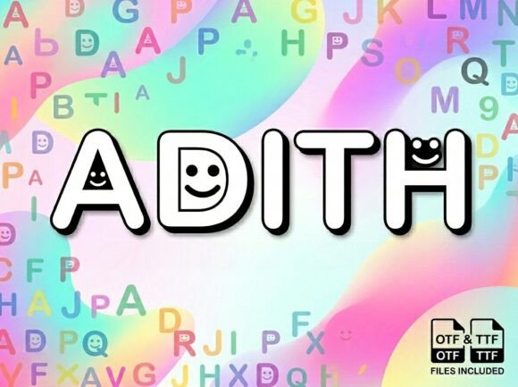 Adith: A Playful Display Font for Joyful Editorial Moments