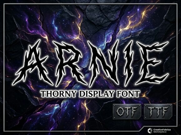 Arnie Display Typeface for Bold Handmade Designs