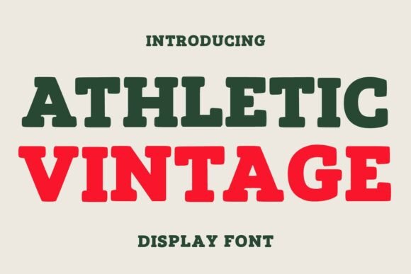 Athletic Vintage Font: Bold Retro Style for Handmade Labels & Printables