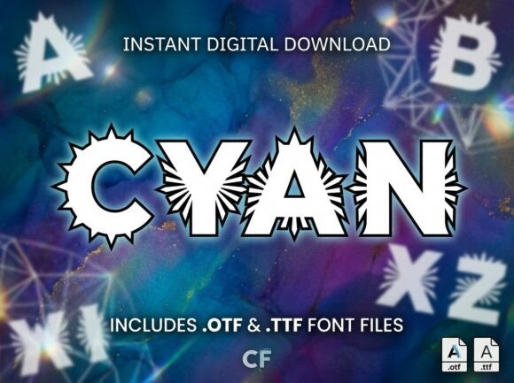 Cyan: A Display Font That Gives Your Brand Instant Energy