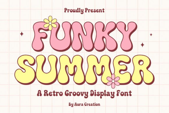 Funky Summer: A Playful Retro Display Font for Branding