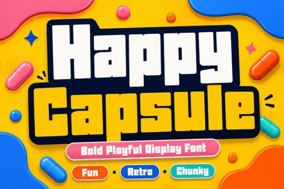 Happy Capsule: A Playful Display Font That Delivers Personality