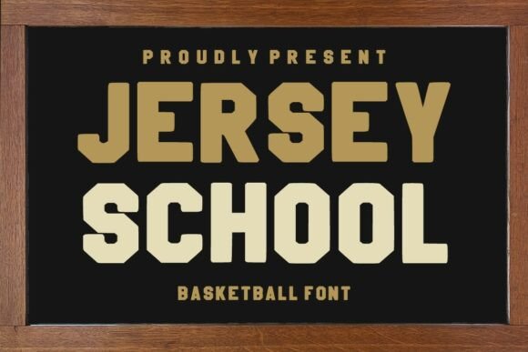 Jersey School: A Vintage Collegiate Display Font for Makers