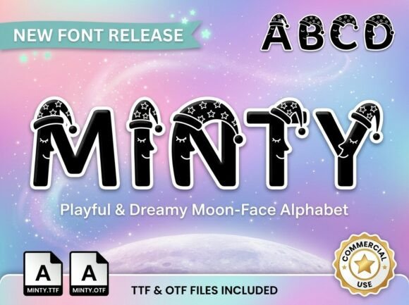 Minty: A Celestial Display Typeface for Digital Design