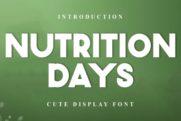 Nutrition Days: A Festive Display Font That Elevates Small Business Branding