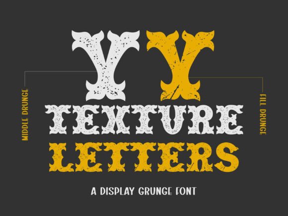 Texture Letters: A Rugged Display Typeface for Handmade Charm
