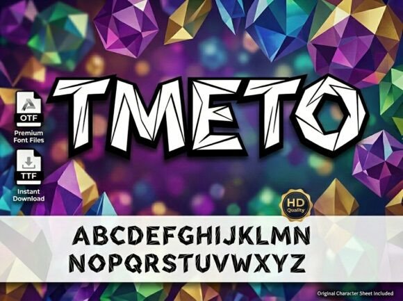 Tmeto: A Bold Display Font for Digital Impact
